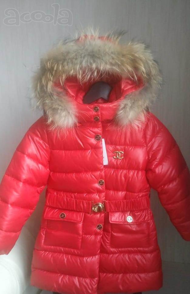 Куртка пальто для девочки, красная