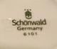 Чашки кофейные Schonwald Germany (Бавария ) ,фарфор 6 штук. Диаметр 6см, высота 5см. Клеймо 68-72г. г