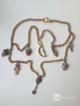 Бижутерия swarovski украшение цепь подвески кулоны сваровски стразы кристаллы металл под золото укра