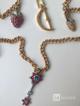 Бижутерия swarovski украшение цепь подвески кулоны сваровски стразы кристаллы металл под золото укра